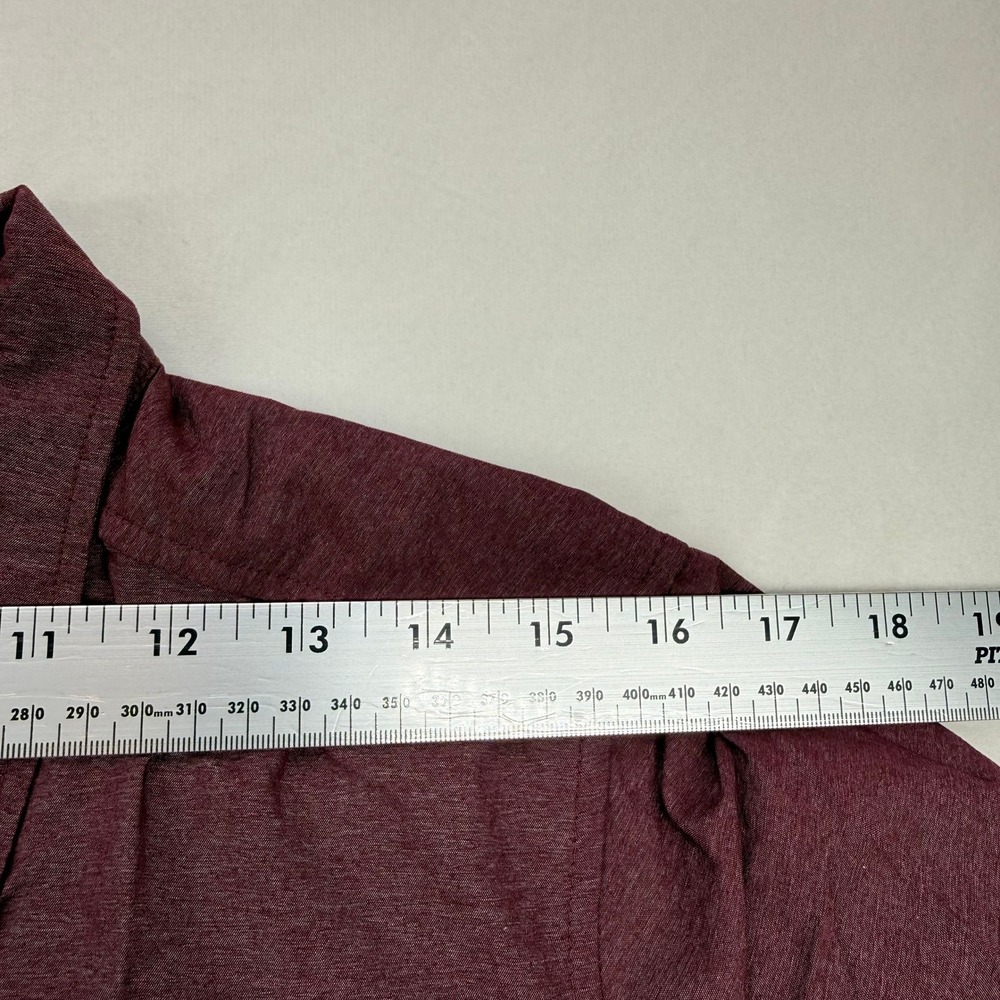 ExOfficio Womens Large Burgundy Long Sleeve Roll Tab Hiking Travel Shirt - Picture 6 of 9